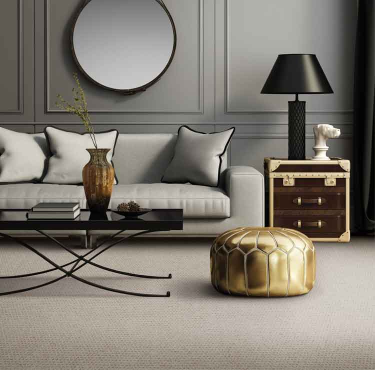 Karastan carpet in a living room