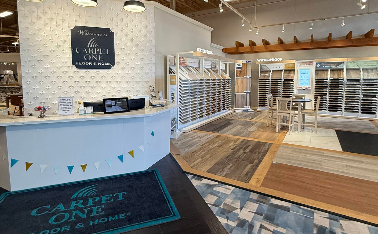 Vinyl flooring display at Carpet One of Sioux Falls